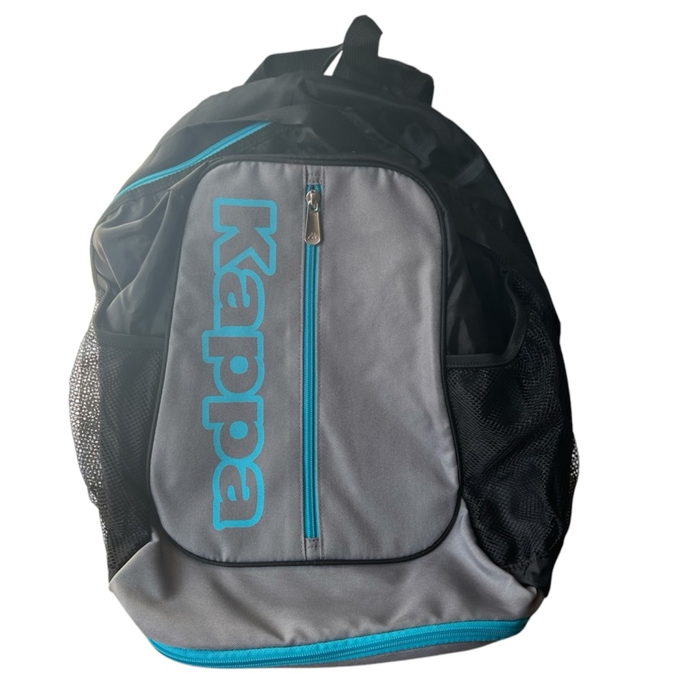 Kappa Black/grey/turquoise With Water Holders Backpack Unisex
